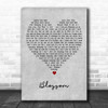 Candlebox Blossom Grey Heart Decorative Wall Art Gift Song Lyric Print