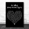 Carla Thomas Gee Whiz (Look at His Eyes) Black Heart Decorative Gift Song Lyric Print