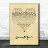 Carole King Beautiful Vintage Heart Decorative Wall Art Gift Song Lyric Print