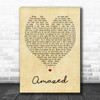 Amazed Lonestar Vintage Heart Song Lyric Music Wall Art Print
