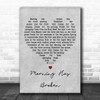 Cat Stevens Morning Has Broken Grey Heart Decorative Wall Art Gift Song Lyric Print