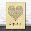 Anastacia Defeated Vintage Heart Song Lyric Music Wall Art Print