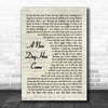 Celine Dion A New Day Has Come Vintage Script Decorative Wall Art Gift Song Lyric Print