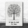 Celine Dion A Tale As Old As Time Music Script Tree Decorative Gift Song Lyric Print