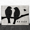 Celine Dion At Last Lovebirds Music Script Decorative Wall Art Gift Song Lyric Print