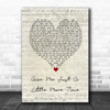 Chairmen of the Board Give Me Just A Little More Time Script Heart Gift Song Lyric Print