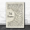 Chitty Chitty Bang Bang Truly Scrumptious Vintage Script Decorative Wall Art Gift Song Lyric Print