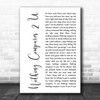 Chris Cornell Nothing Compares 2 U White Script Decorative Wall Art Gift Song Lyric Print