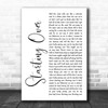 Chris Stapleton Starting Over White Script Decorative Wall Art Gift Song Lyric Print Chris Stapleton Starting Over White Script Decorative Wall Art Gift Song Lyric Print