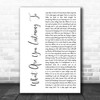 Chris Stapleton What Are You Listening To White Script Decorative Wall Art Gift Song Lyric Print