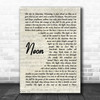 Chris Young Neon Vintage Script Decorative Wall Art Gift Song Lyric Print