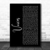 Chris Young Voices Black Script Decorative Wall Art Gift Song Lyric Print