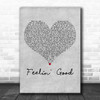 Christina Grimmie Feelin' Good Grey Heart Decorative Wall Art Gift Song Lyric Print