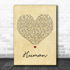 Christina Perri Human Vintage Heart Decorative Wall Art Gift Song Lyric Print