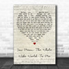Christina Perri You Mean The Whole Wide World To Me Script Heart Gift Song Lyric Print