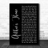 Christopher Cross Arthur's Theme Black Script Decorative Wall Art Gift Song Lyric Print