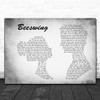 Christy Moore Beeswing Man Lady Couple Grey Decorative Wall Art Gift Song Lyric Print