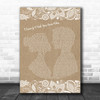 Cinderella A Dream Is A Wish Your Heart Makes Burlap & Lace Song Lyric Print