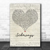Citizen Cope Sideways Script Heart Decorative Wall Art Gift Song Lyric Print