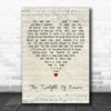 Cliff Richard The Twelfth Of Never Script Heart Decorative Wall Art Gift Song Lyric Print