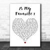 Coheed and Cambria 2's My Favorite 1 White Heart Decorative Wall Art Gift Song Lyric Print