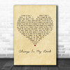 Coldplay Always In My Head Vintage Heart Decorative Wall Art Gift Song Lyric Print
