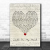 Conway Twitty Linda On My Mind Script Heart Decorative Wall Art Gift Song Lyric Print