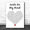 Conway Twitty Linda On My Mind White Heart Decorative Wall Art Gift Song Lyric Print