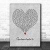 Crosby, Stills & Nash Guinnevere Grey Heart Decorative Wall Art Gift Song Lyric Print