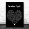 Crossfade Invincible Black Heart Decorative Wall Art Gift Song Lyric Print