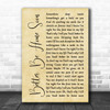 Crowded House Better Be Home Soon Rustic Script Decorative Wall Art Gift Song Lyric Print