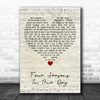 Crowded House Four Seasons In One Day Script Heart Decorative Wall Art Gift Song Lyric Print