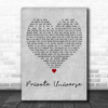 Crowded House Private Universe Grey Heart Decorative Wall Art Gift Song Lyric Print