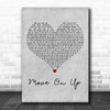 Curtis Mayfield Move On Up Grey Heart Decorative Wall Art Gift Song Lyric Print