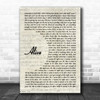 Dabin Alive Vintage Script Decorative Wall Art Gift Song Lyric Print