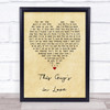 Burt Bacharach This Guy's in Love Vintage Heart Song Lyric Music Wall Art Print