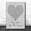 Dan + Shay My Side Of The Fence Grey Heart Decorative Wall Art Gift Song Lyric Print
