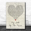 Dan + Shay My Side Of The Fence Script Heart Decorative Wall Art Gift Song Lyric Print