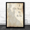 Daniel Bedingfield If You're Not The One Man Lady Dancing Decorative Wall Art Gift Song Lyric Print
