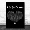 Danna Paola Mala Fama Black Heart Decorative Wall Art Gift Song Lyric Print