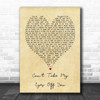 Can't Take My Eyes Off You Andy Williams Vintage Heart Song Lyric Music Wall Art Print