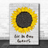 Dave Matthews Band Lie In Our Graves Grey Script Sunflower Decorative Gift Song Lyric Print