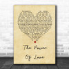 Celine Dione The Power Of Love Vintage Heart Song Lyric Music Wall Art Print