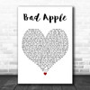 David Wilcox Bad Apple White Heart Decorative Wall Art Gift Song Lyric Print