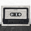 Def Leppard Love Bites Music Script Cassette Tape Decorative Wall Art Gift Song Lyric Print