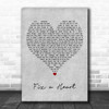 Demi Lovato Fix a Heart Grey Heart Decorative Wall Art Gift Song Lyric Print
