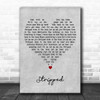 Depeche Mode Stripped Grey Heart Decorative Wall Art Gift Song Lyric Print