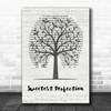 Depeche Mode Sweetest Perfection Music Script Tree Decorative Wall Art Gift Song Lyric Print
