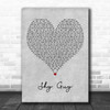 Diana King Shy Guy Grey Heart Decorative Wall Art Gift Song Lyric Print