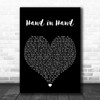 Dire Straights Hand in Hand Black Heart Decorative Wall Art Gift Song Lyric Print